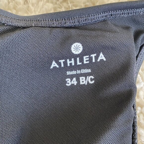 Athleta Tara Halter Tankini Swim Dress Black Underwire 492068 Women's 34 B/C - Picture 6 of 8